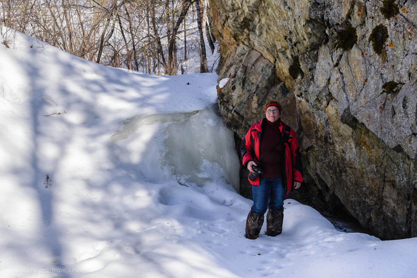 Фотография 16. Так выглядит Ольгинский водопад на Межовке зимой. 1/80, -0.67, 9.0, 250, 38.