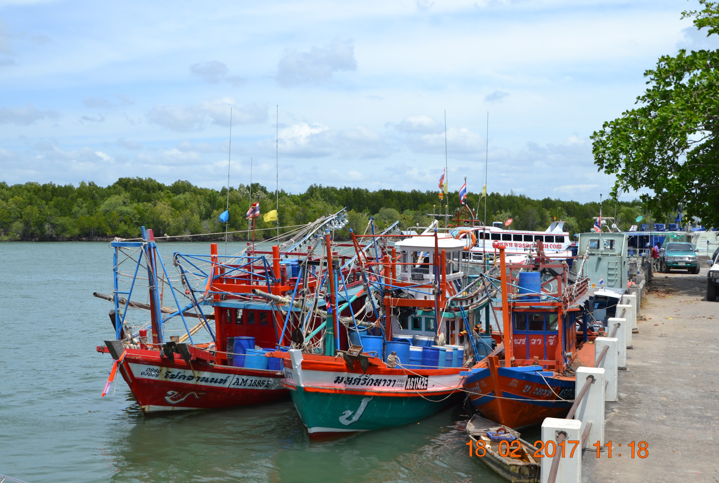 Фото 28. Лодки на пирсе Пакбара (Pak Bara Pier), с которого можно добраться до острова Ко Липе самостоятельно. 1/320, 9.0, 100, 55.