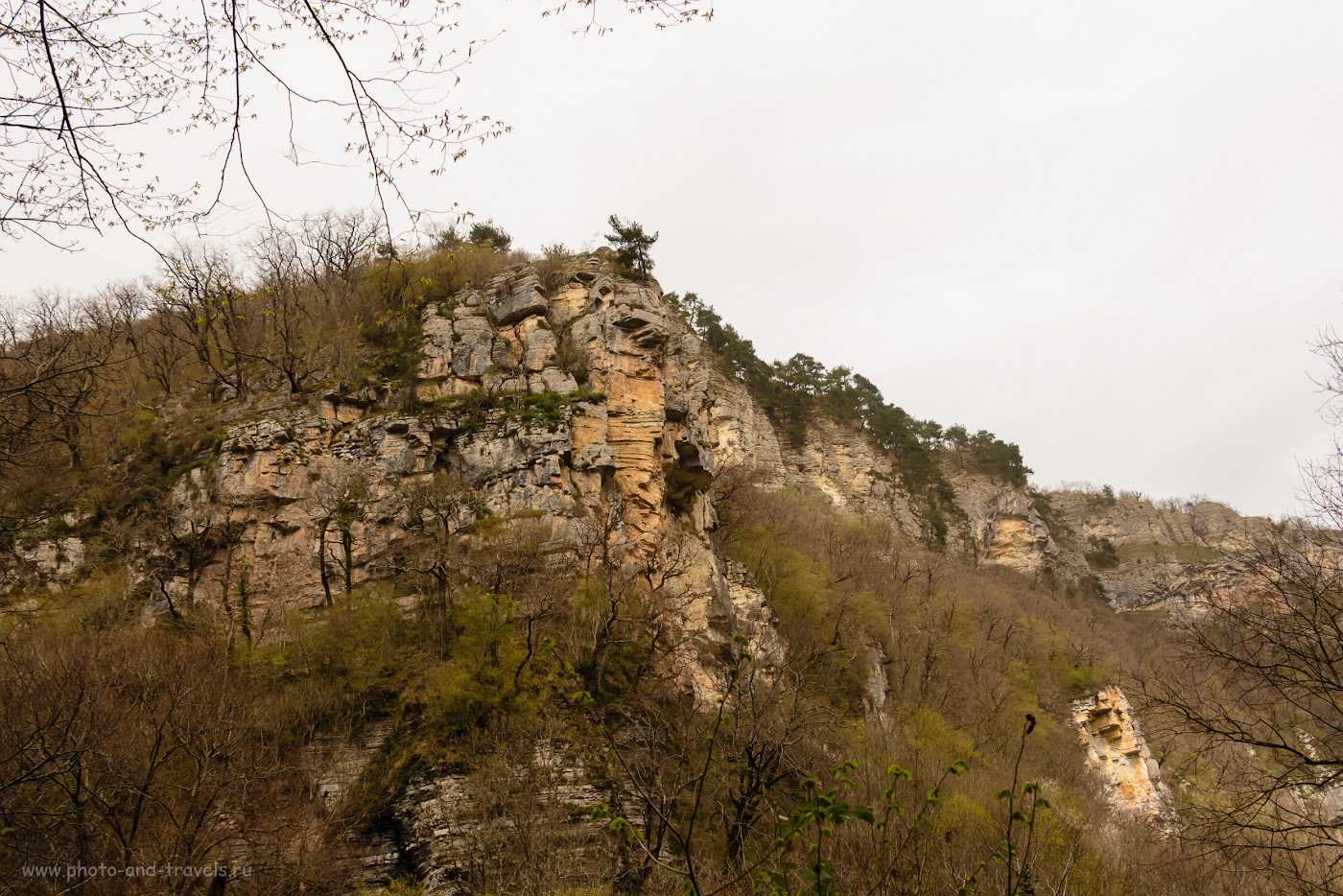 Снимок 16. Вид на Орлиные скалы из Агурского ущелья. Интересные места в Сочи. 1/1250, f/5.6, ISO 400, 22.