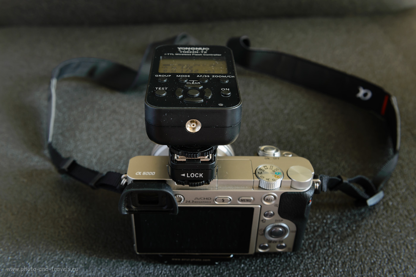 Фотография 3. Так выглядит камера Sony A6000 с радиосинхронизатором Yongnuo YN-622N-TX.