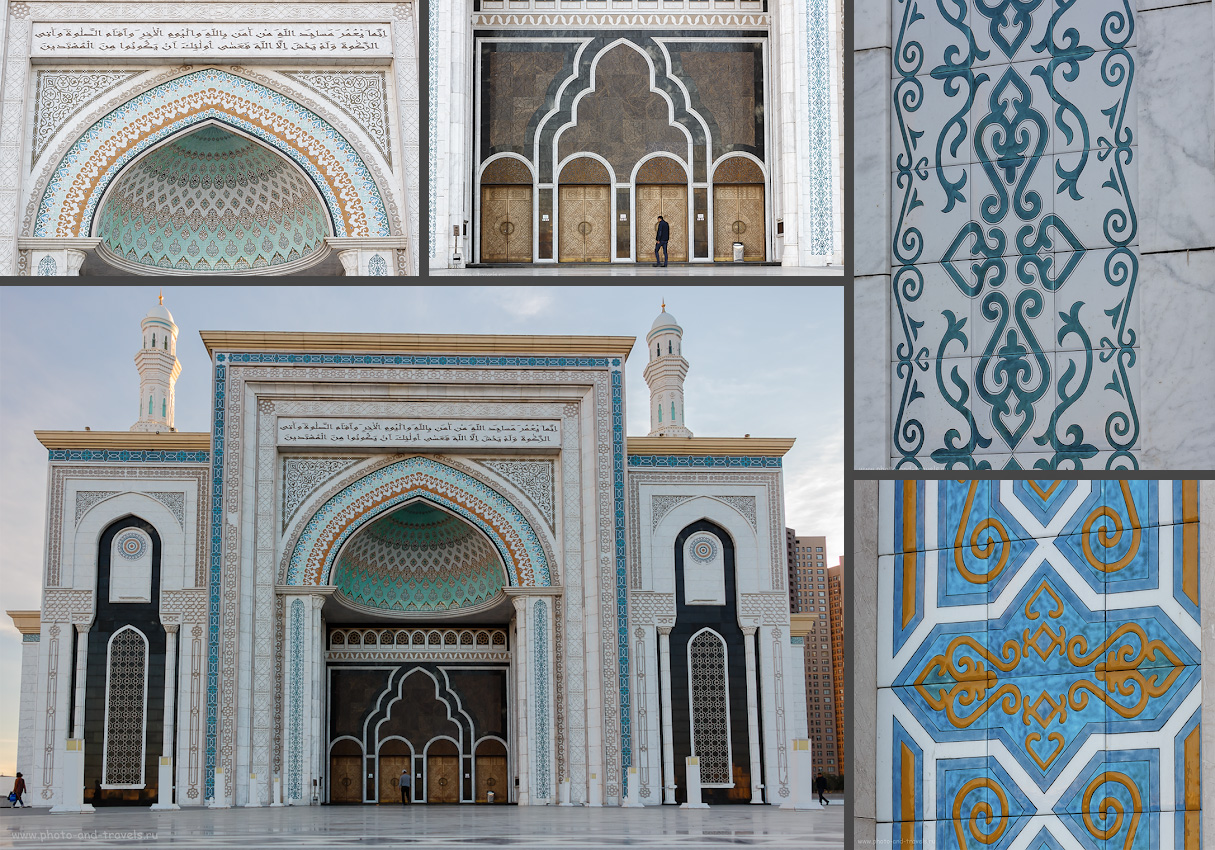 Фотография 24. Орнамент на стенах мечети «Хазрет Султан» со стороны центрального входа.